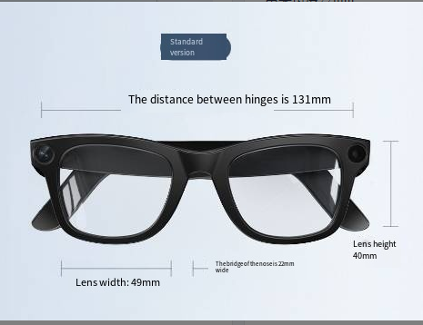 Glasses with measurements on a light blue background