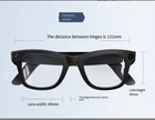 Glasses with measurements on a light blue background