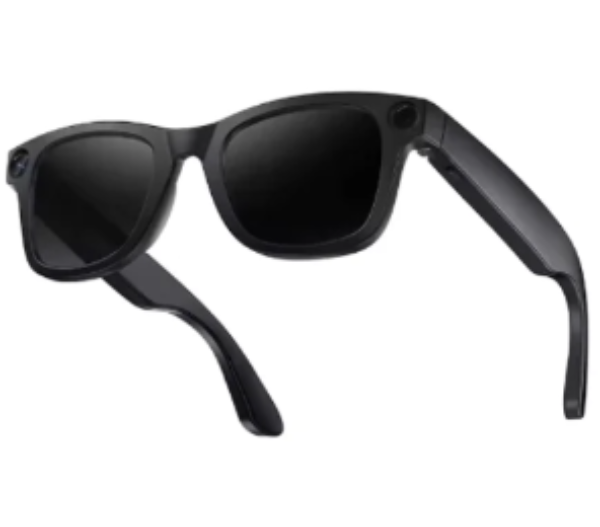 Black sunglasses on a white background