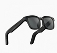 Black sunglasses with a white background