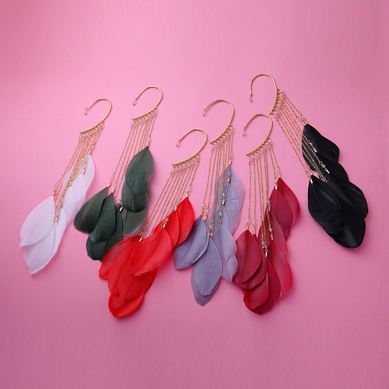 Feather Tassel Ear Cuff