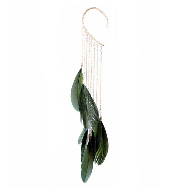 Feather Tassel Ear Cuff
