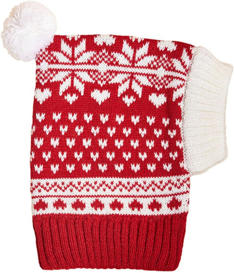 Close-up of Soft Knitted Fabric and Ear Covering on Dog Hat

