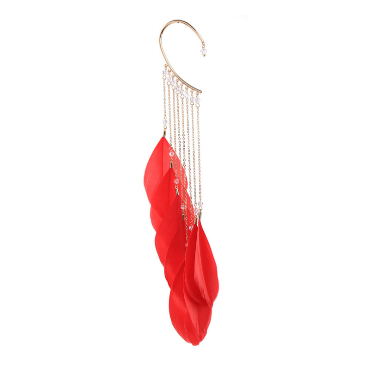 Feather Tassel Ear Cuff