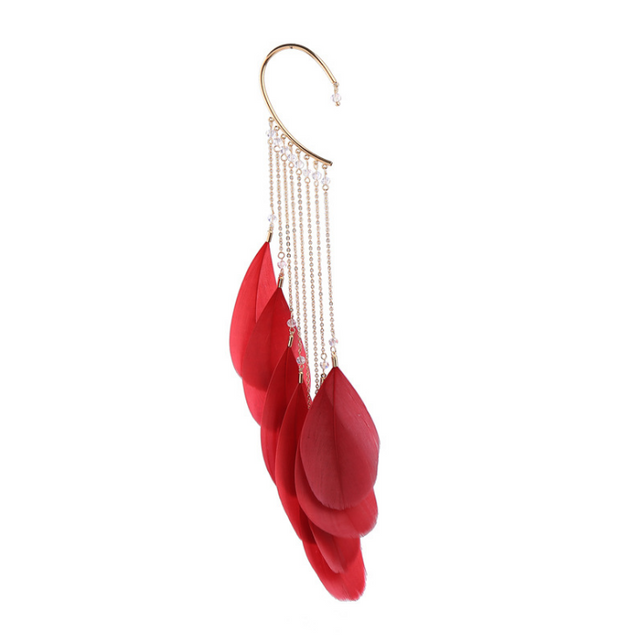 Feather Tassel Ear Cuff