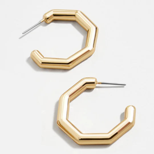 Luxe Hex Hoops