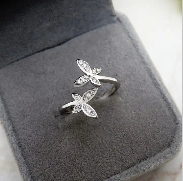AURA BUTTERFLY SILVER RING