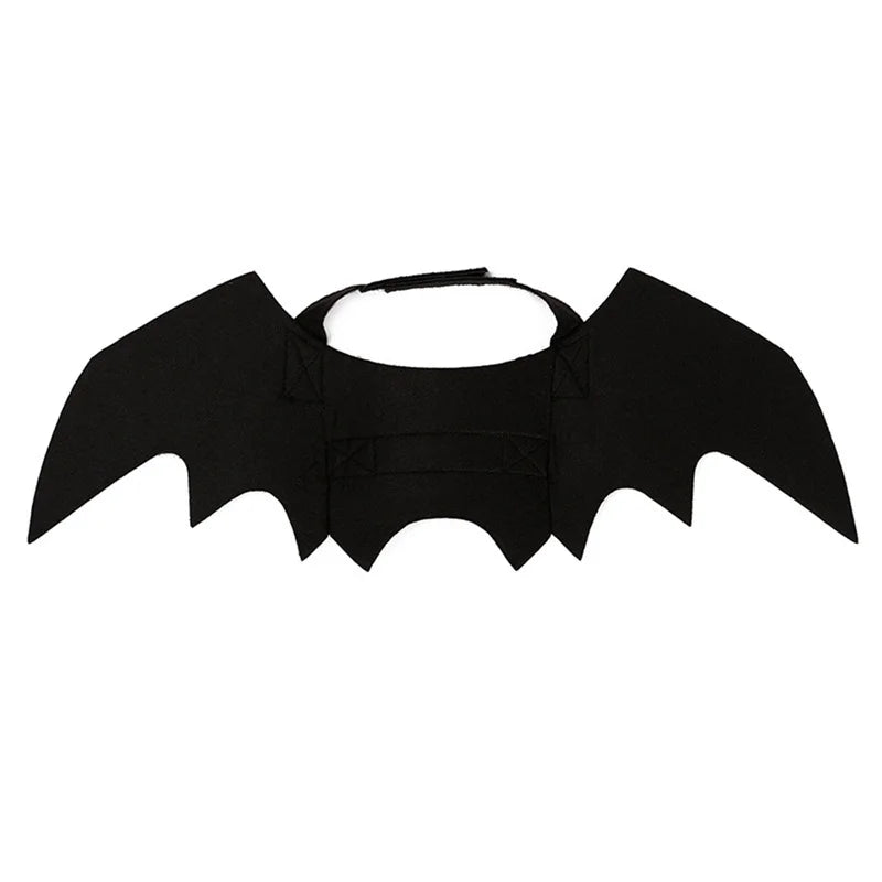 Black bat-shaped wings on a white background