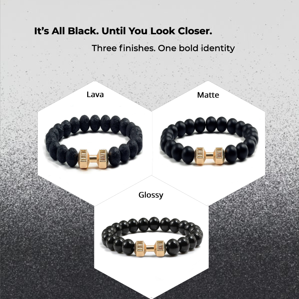 Iron Pulse – Dumbbell Beaded Bracelet