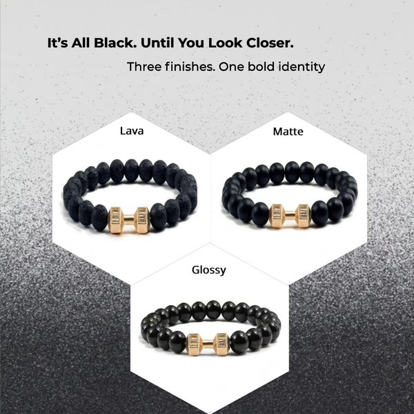 Iron Pulse – Dumbbell Beaded Bracelet