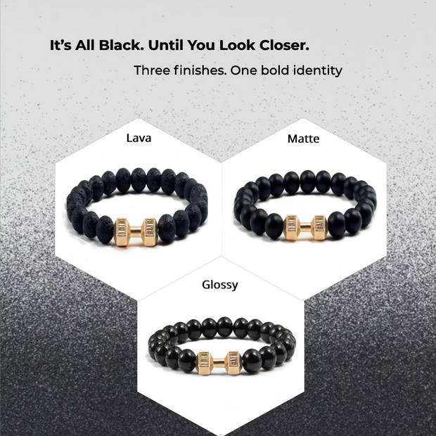 Iron Pulse – Dumbbell Beaded Bracelet