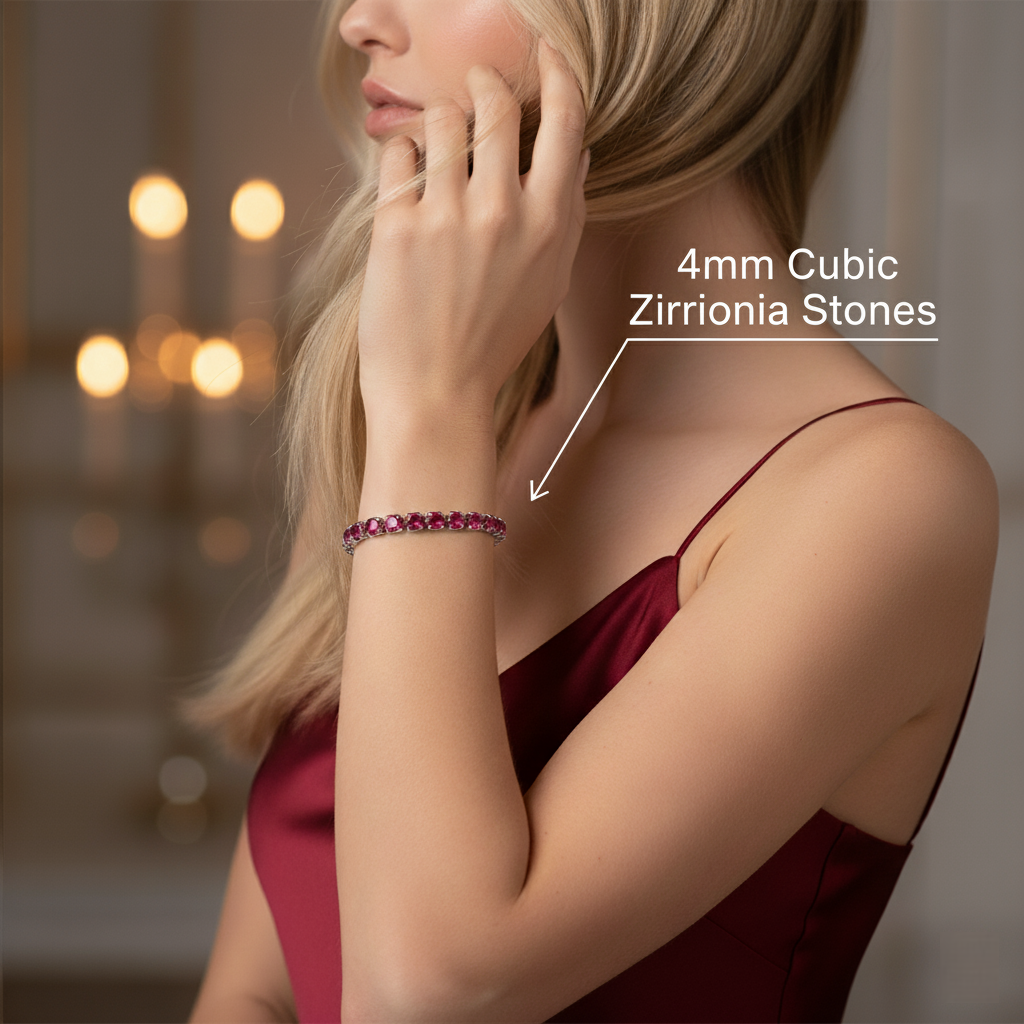 GlowRow Bracelet - Ruby Radiance✨