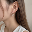 Pearl Circle Hoop Earrings