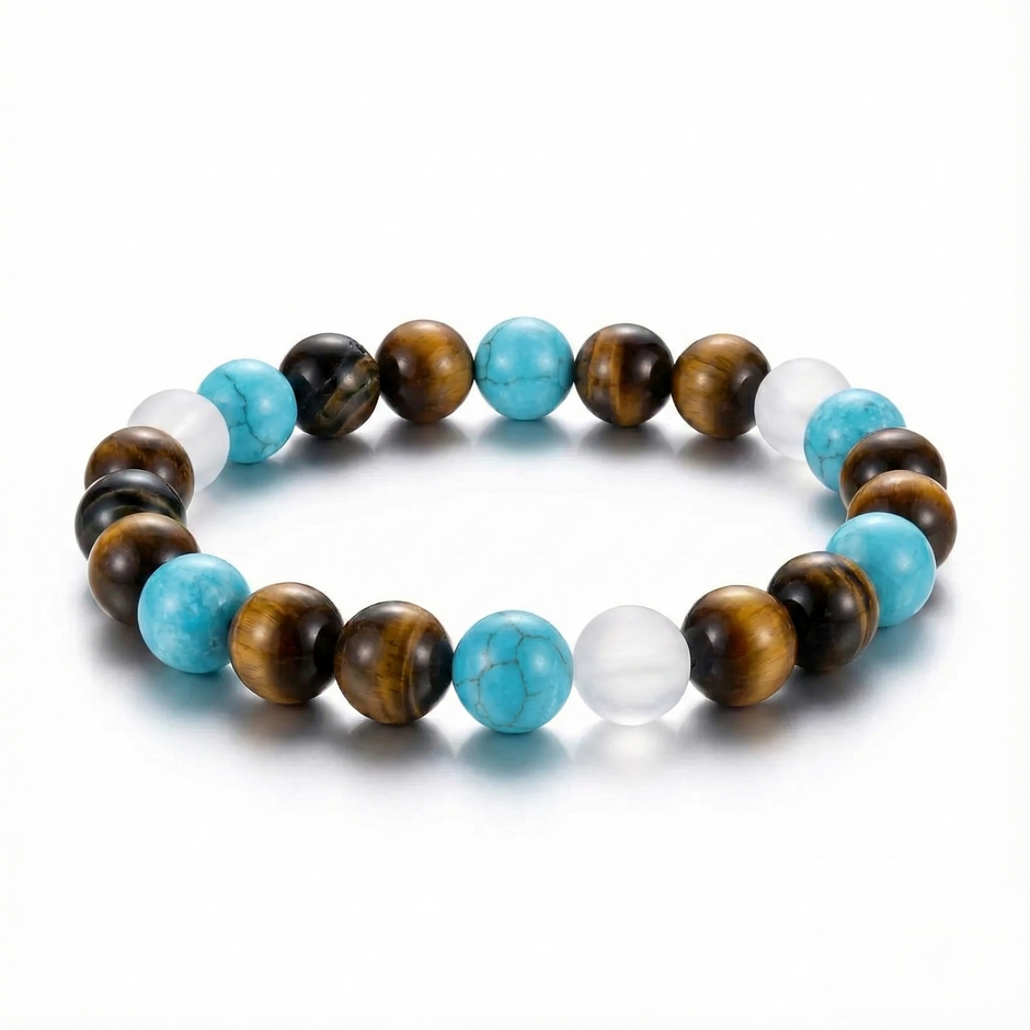 Tiger Eye Beaded Men's Bracelet