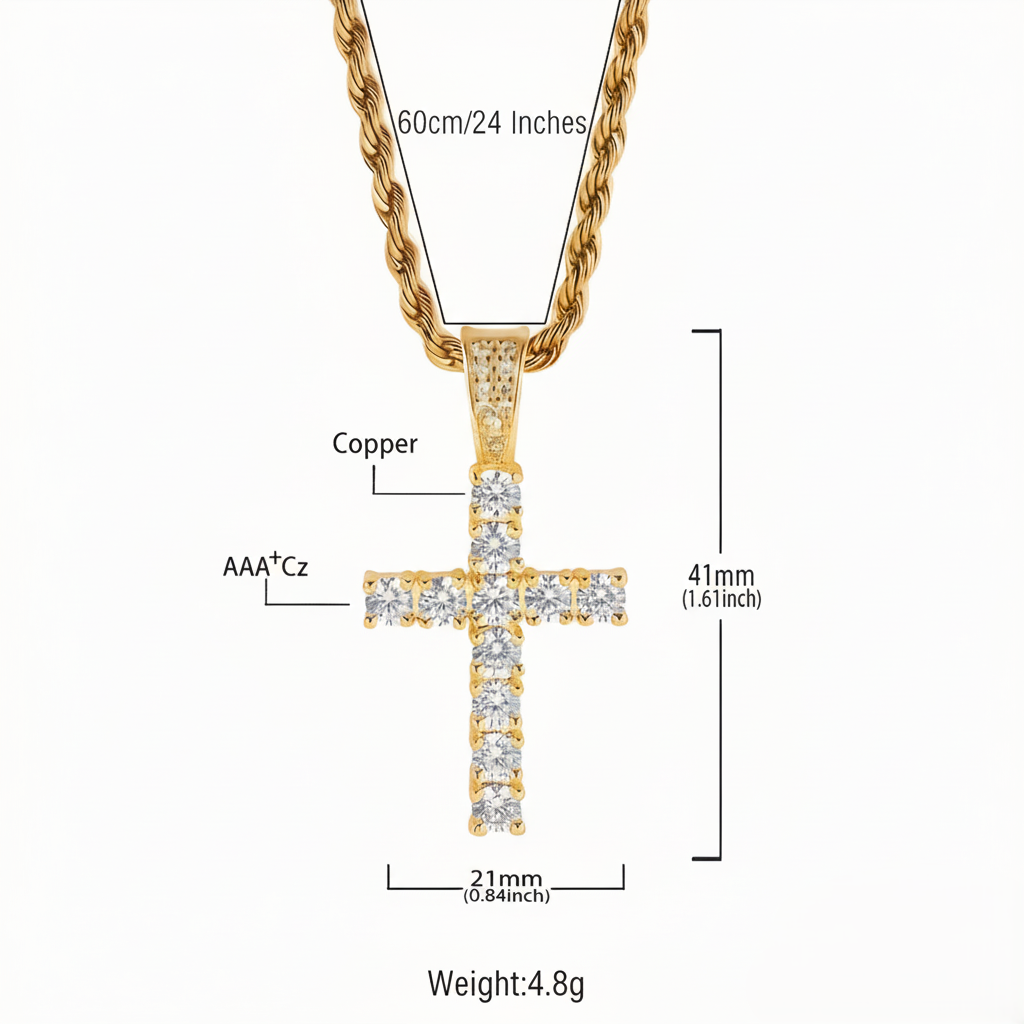 The Divine Drip Cross | Iced Out Pendant