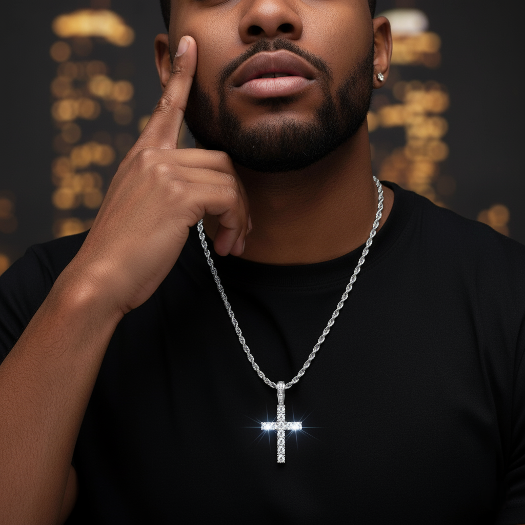 The Divine Drip Cross | Iced Out Pendant