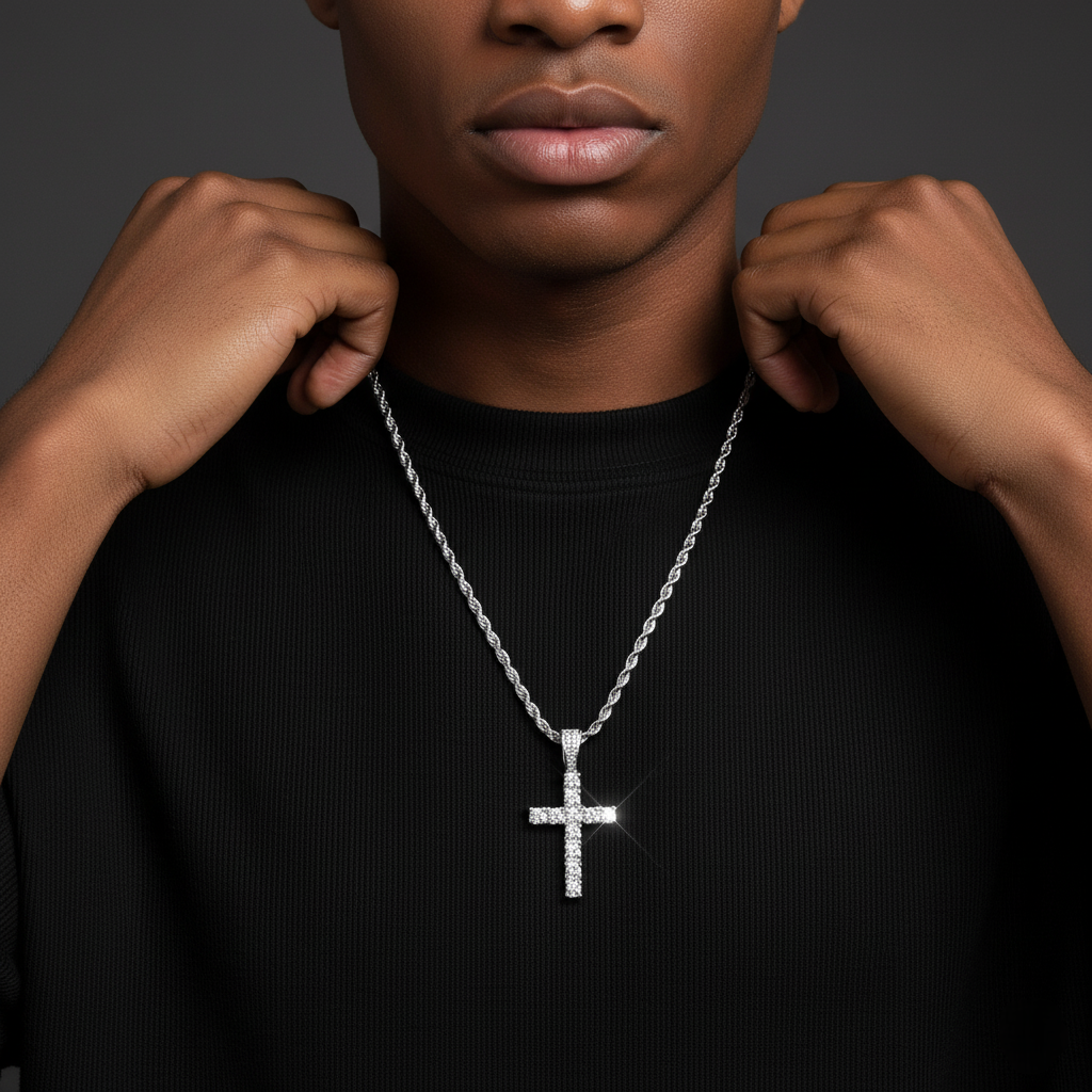 The Divine Drip Cross | Iced Out Pendant