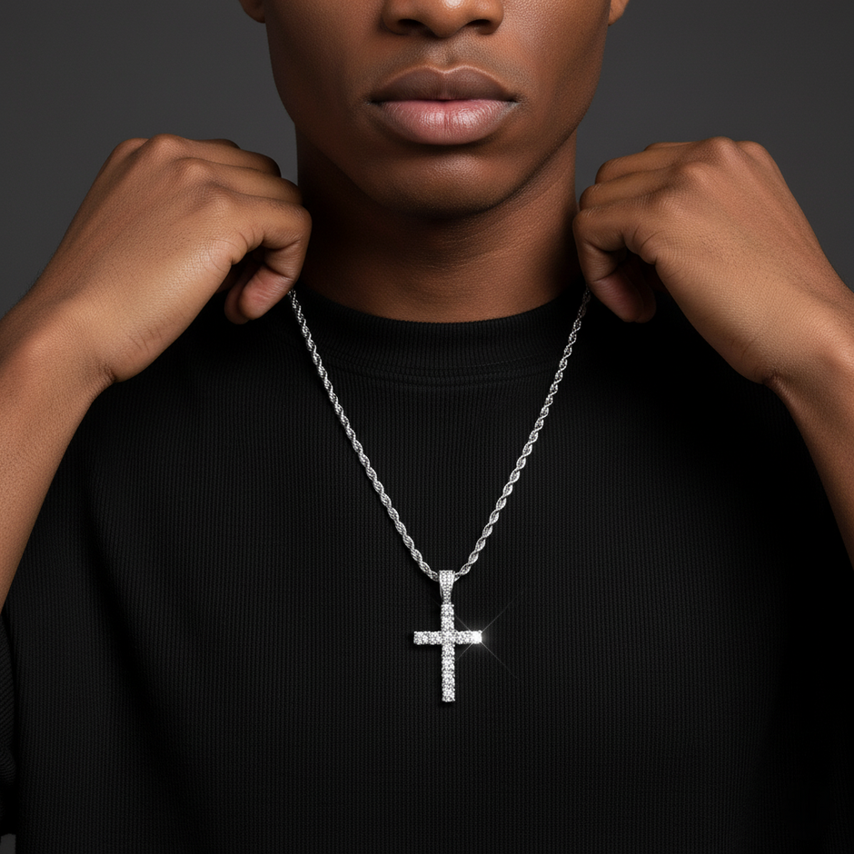 The Divine Drip Cross | Iced Out Pendant