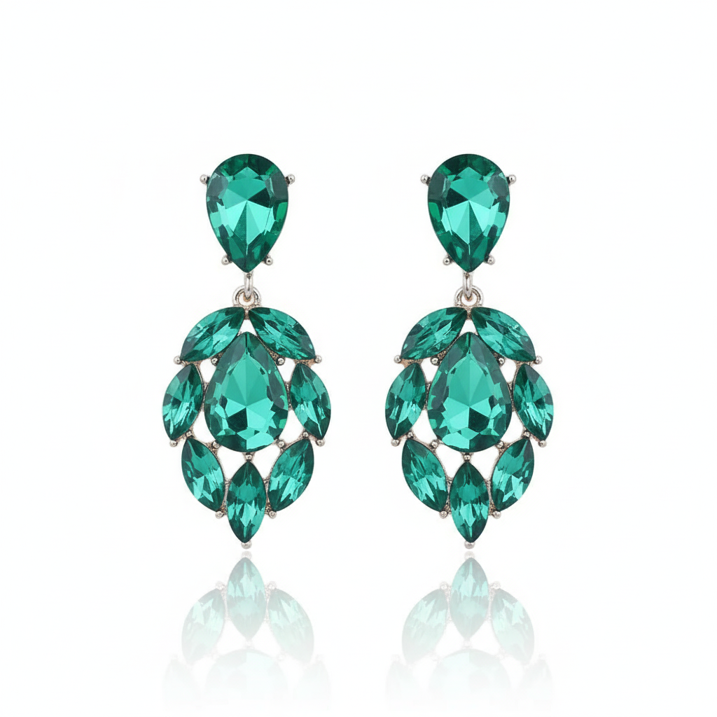 Emerald Leaf Earrings 🍃