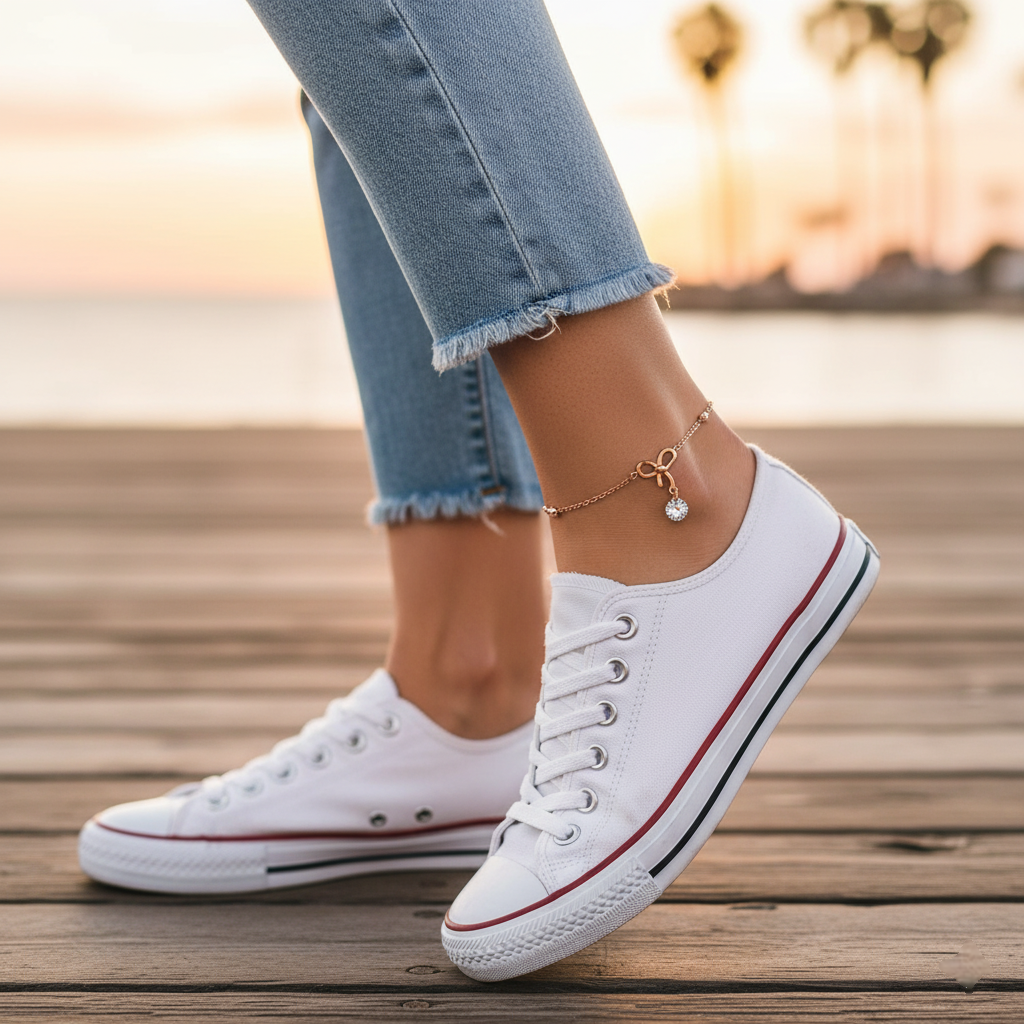 Rosette Bow Anklet 🎀