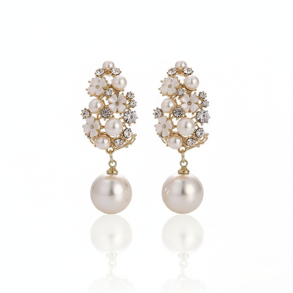 Bloom Pearl Drop Earrings
