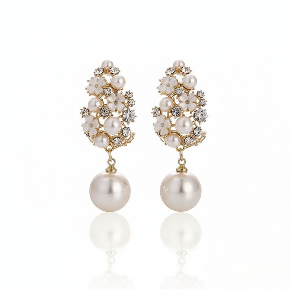 Bloom Pearl Drop Earrings