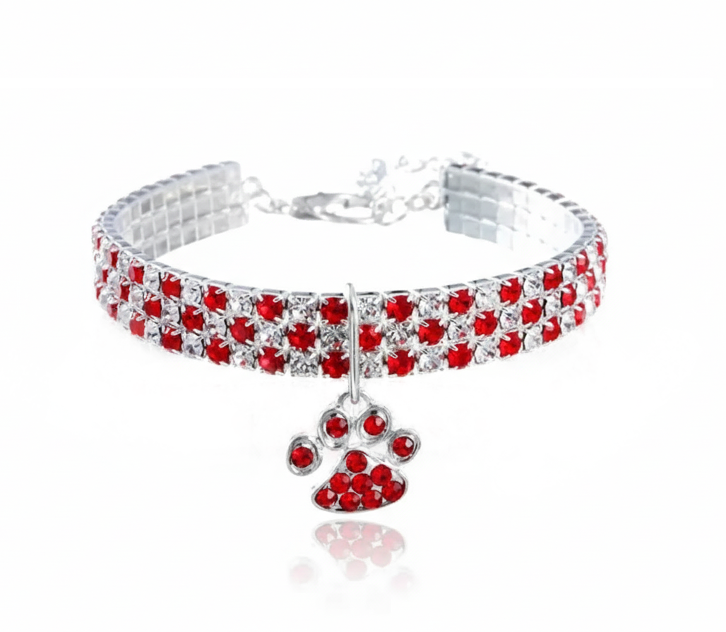 Pawdora Crystal Bone Collar