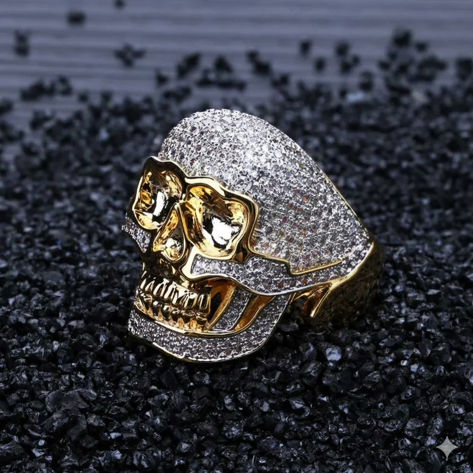The Grave Digger Ring | Iced Out Skull Ring