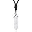 A hexagonal clear quartz crystal pendant on an adjustable braided rope - minimalist healing energy for the modern man.