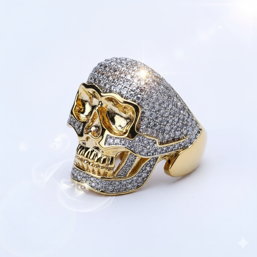 The Grave Digger Ring | Iced Out Skull Ring