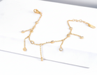 Gold anklet with small beads 