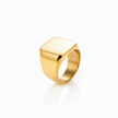 SteelForce Gold Ring for men - 316L stainless steel band on a white background