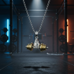 The Barbell Gripper Pendant | Dumbbell Hand Necklace