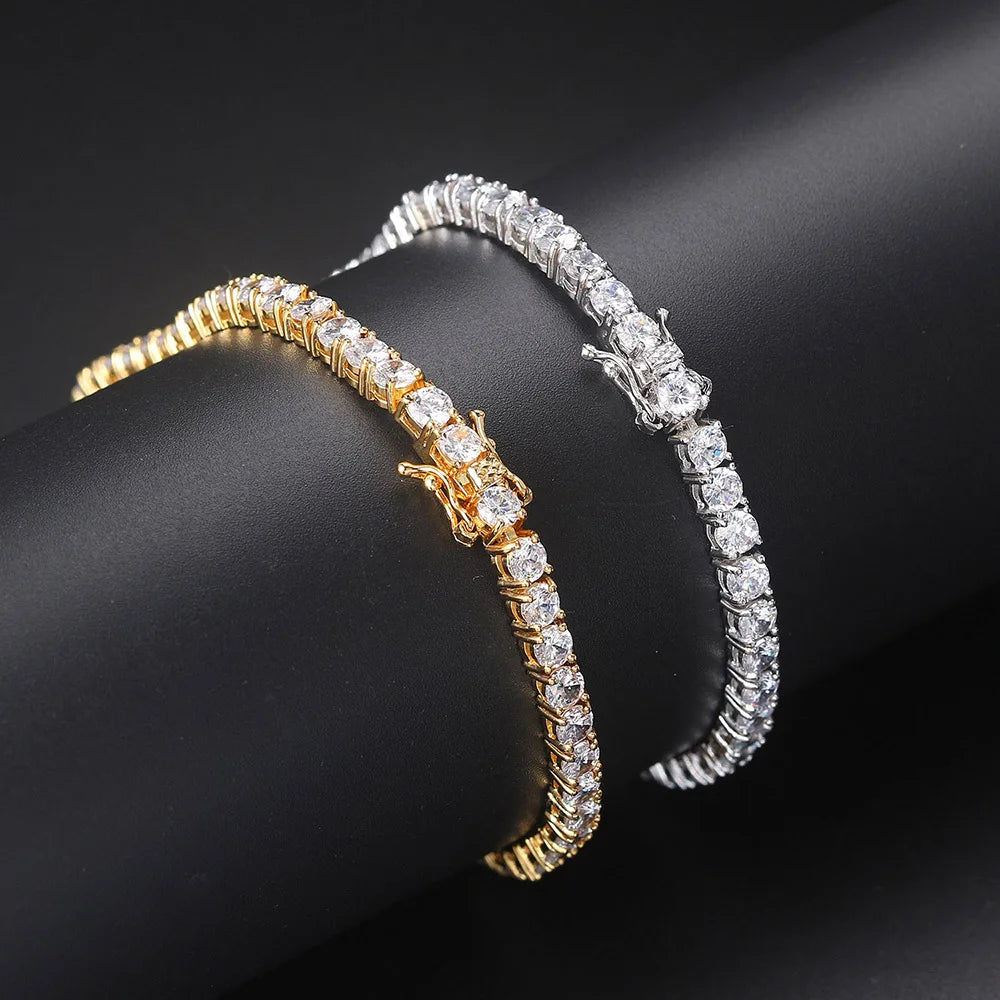 Gold and silver bracelet set on a dark background