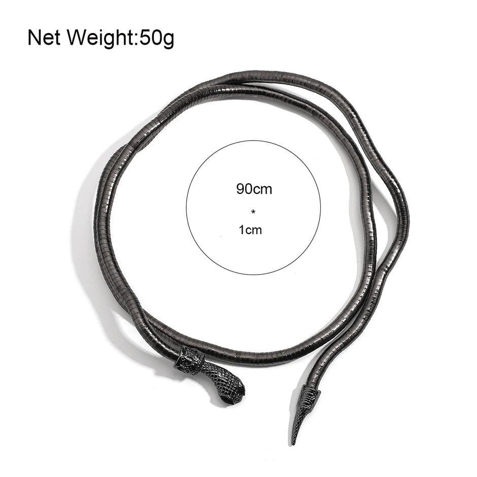 Black leather cord with measurements on a white background