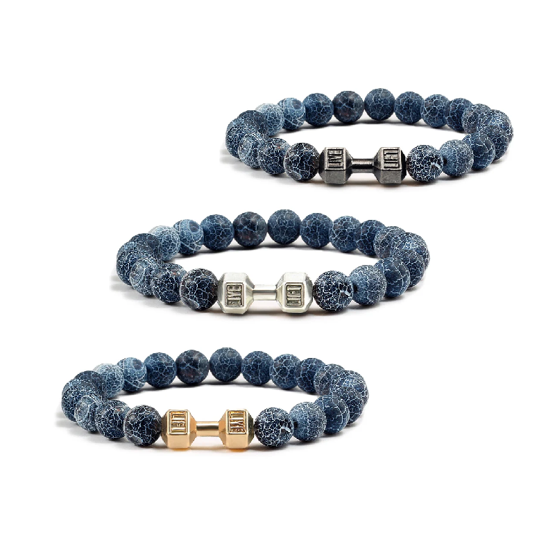 Iron Pulse – Dumbbell Beaded Bracelet