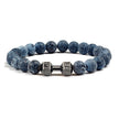 Iron Pulse – Dumbbell Beaded Bracelet