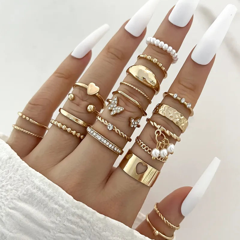 Trendy Knuckle Topper Ring Set