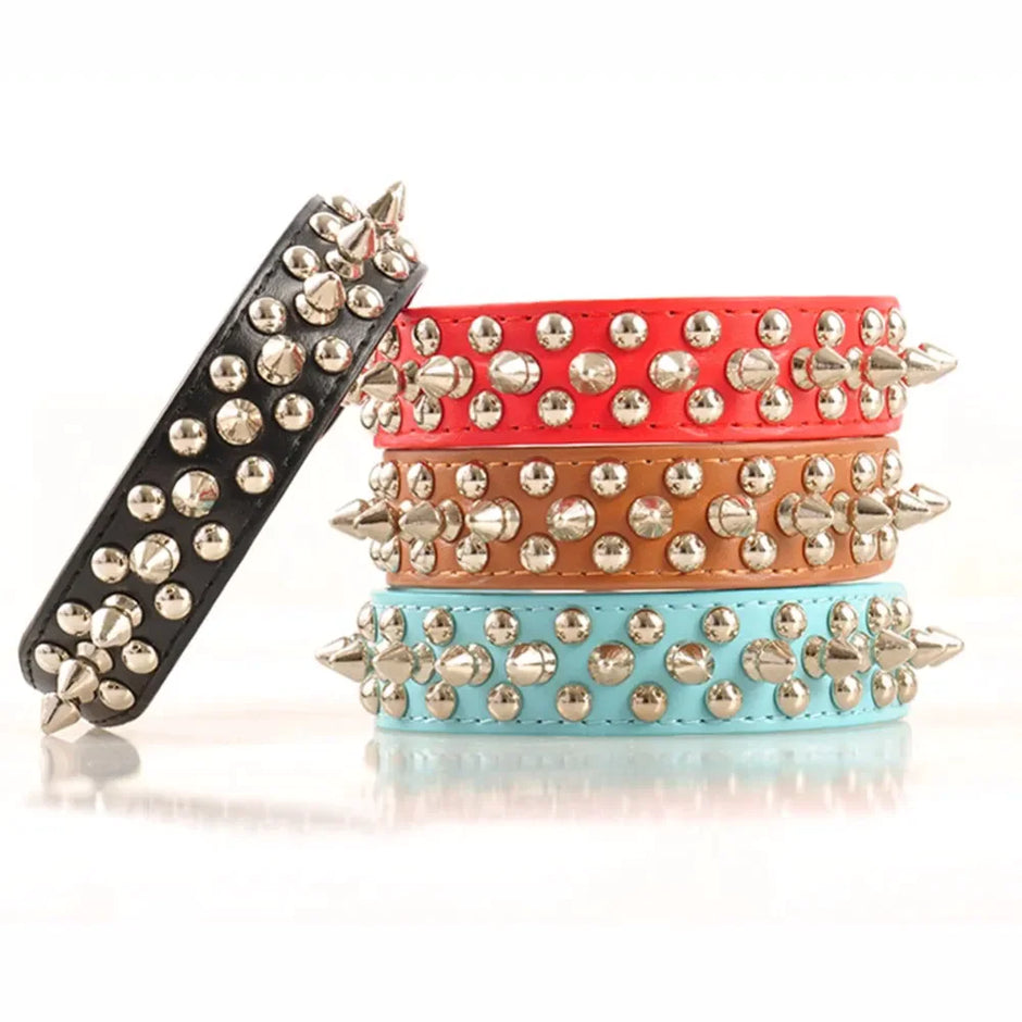 Fashionable Spiked Pet Collar - Adjustable Sizes
