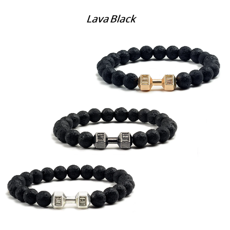 Iron Pulse – Dumbbell Beaded Bracelet