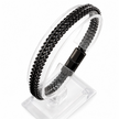 Magnetic Men's Bracelet stainless steel with magnetic clasp. Available in Black, Gold and Steel finishes. 20.5cm length. Hypoallergenic modern bracelet for men.