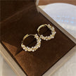 Pearl Circle Hoop Earrings