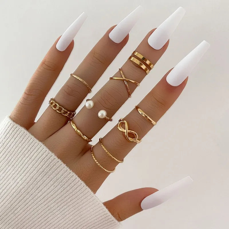 Trendy Knuckle Topper Ring Set