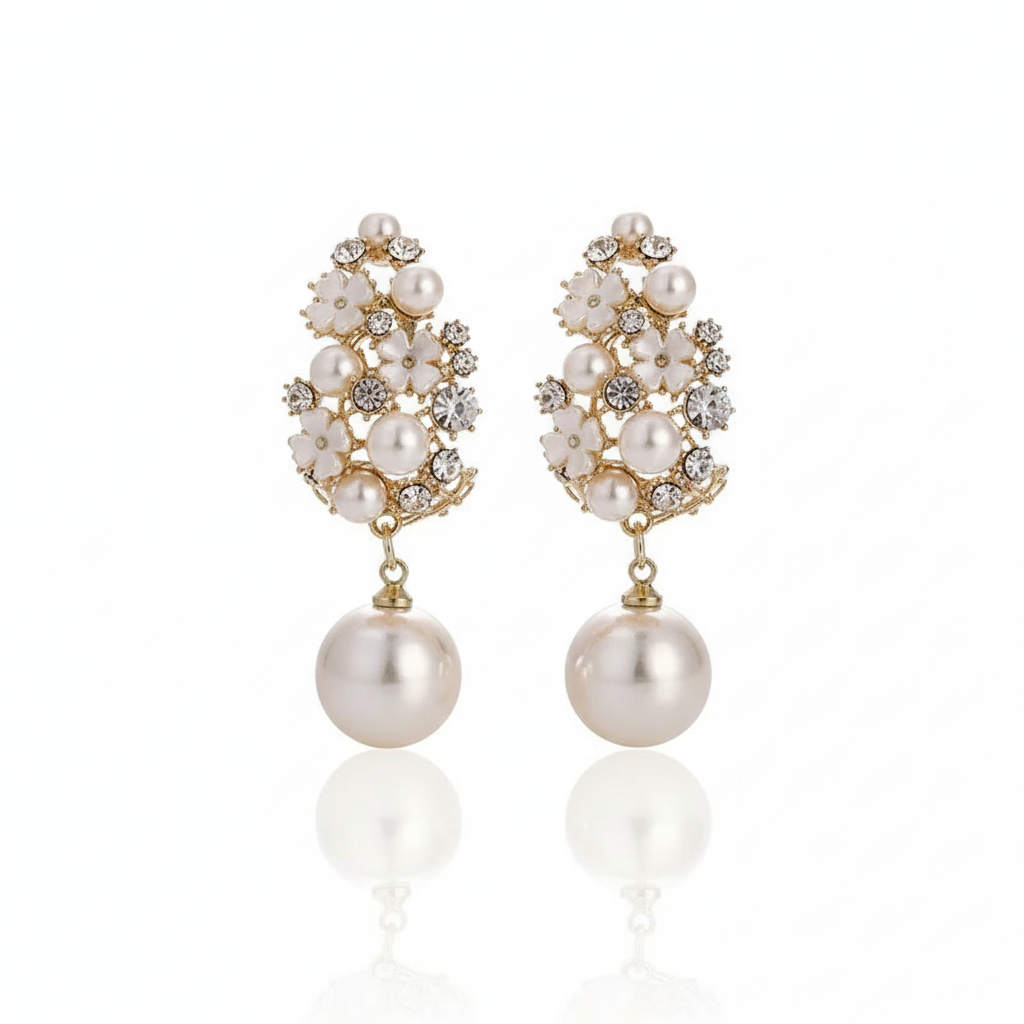 Bloom Pearl Drop Earrings