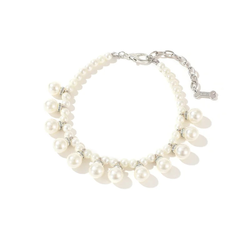 Pearl collar on a white background