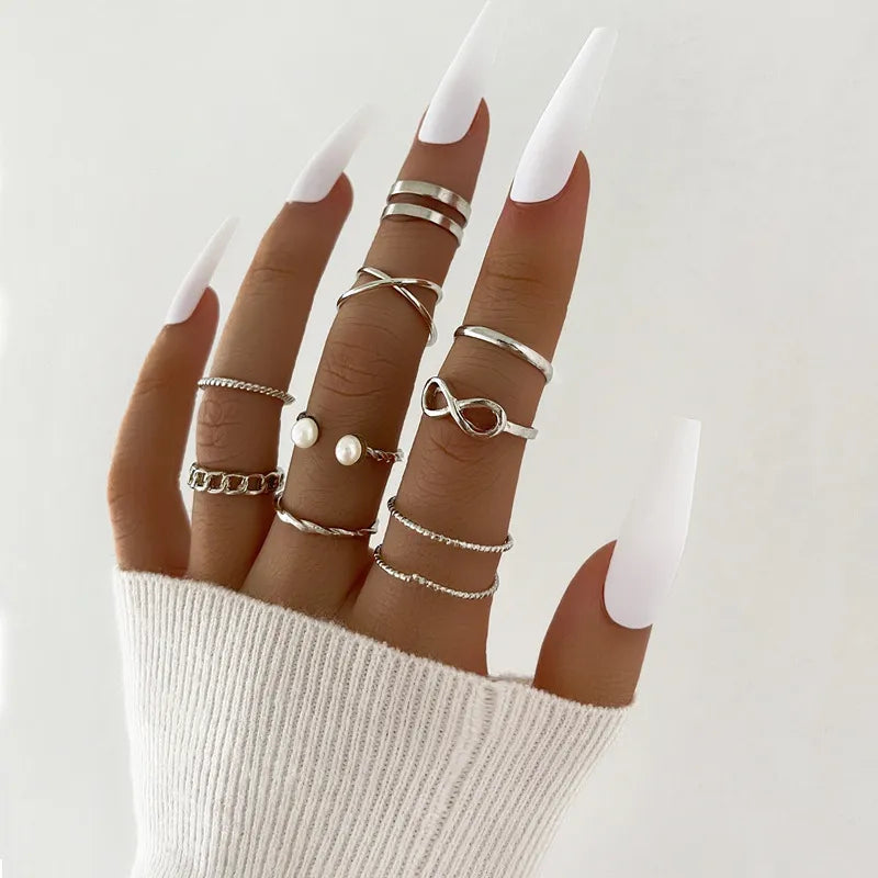 Trendy Knuckle Topper Ring Set