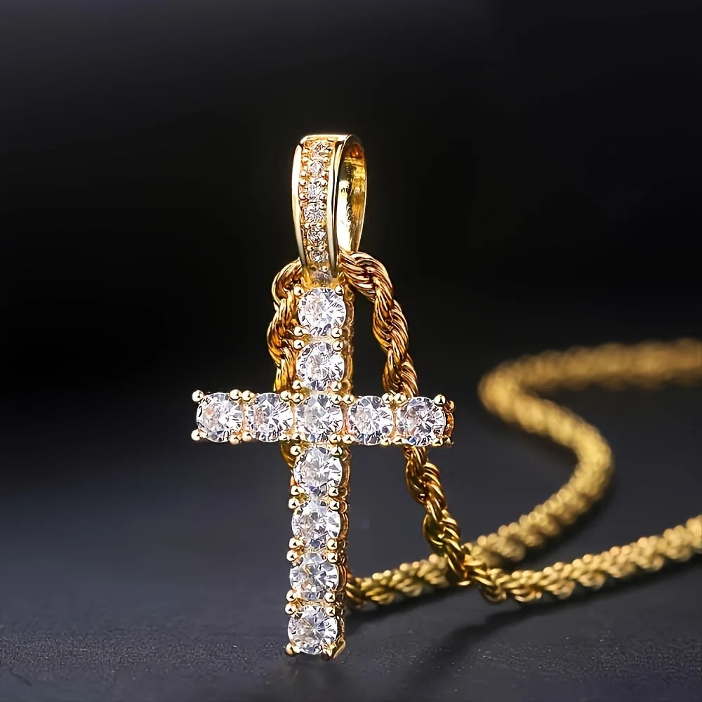 The Divine Drip Cross | Iced Out Pendant