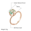 The Verdant Heart Solitaire | Green Zircon Rose Gold Ring