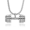 The Iron Will Dumbbell Pendant | Minimalist Gym Necklace