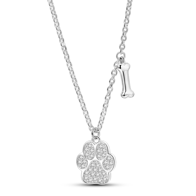 Bone & Paw Necklace